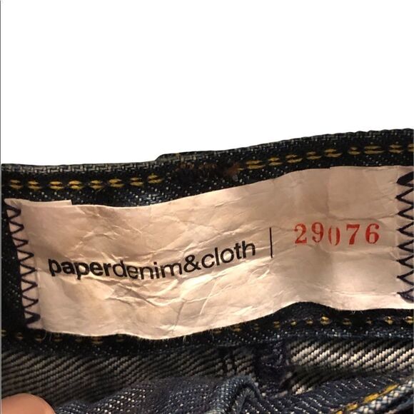 Paper Denim & Cloth Dark Wash Distressed Jean Skirt women's size 29 - Picture 3 of 10